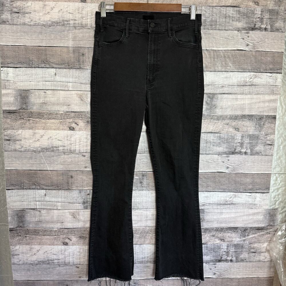 Mother Women's The Hustler Ankle Fray In Black Not Guilty Size 28